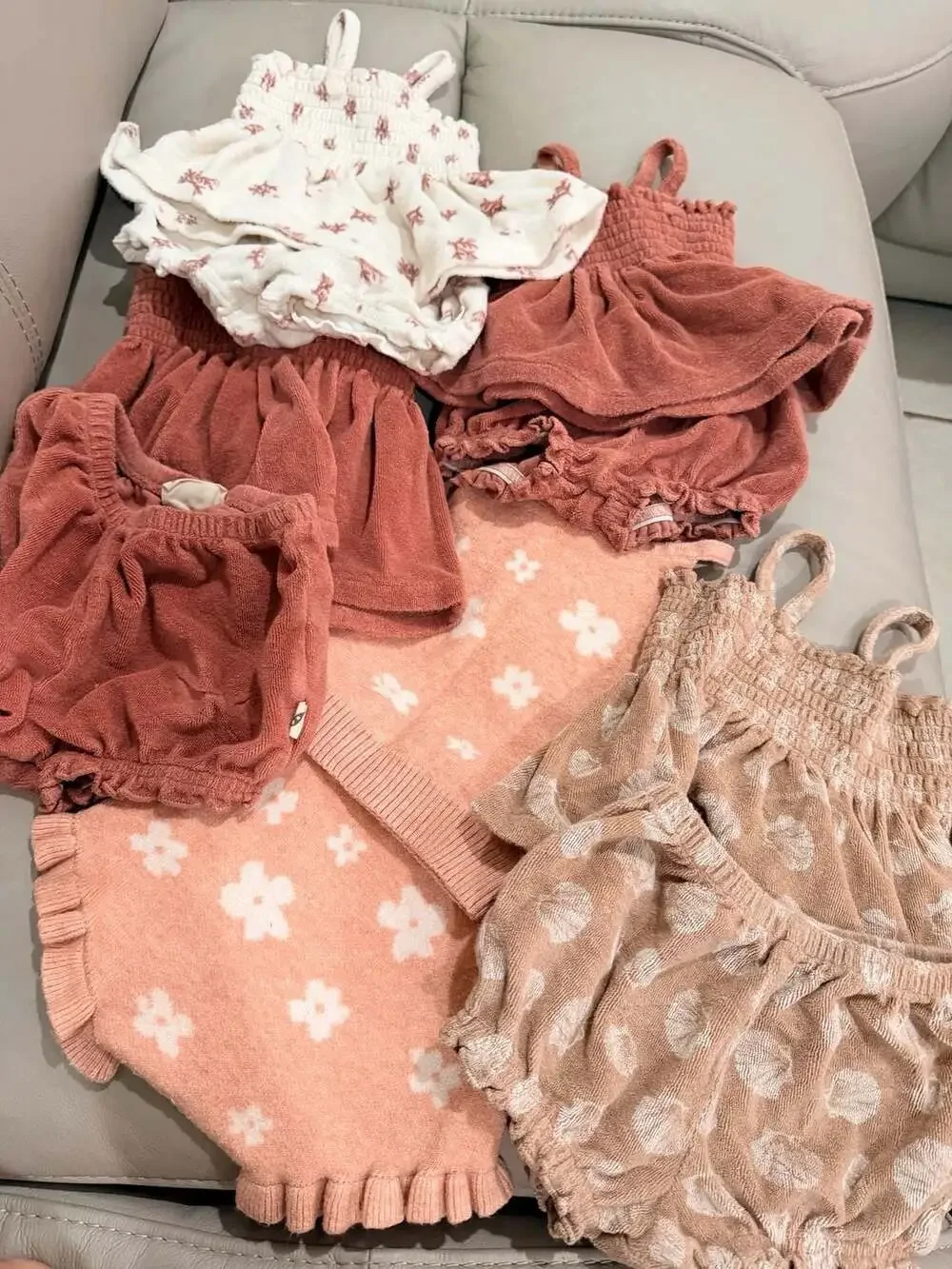 Girls set bundle easy-peasy Organic Cotton Tank Top and Bloomer Set